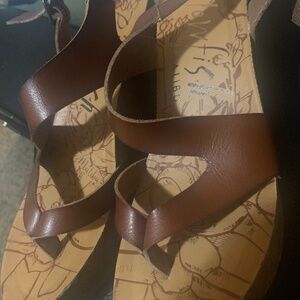 Women’s size 10 blowfish straps wedge heel